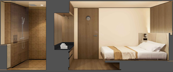 Double/Twin Single Beds Cabin