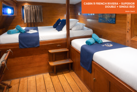 Double + Twin Cabin (#8, 9 - Red Sea, French Riviera)